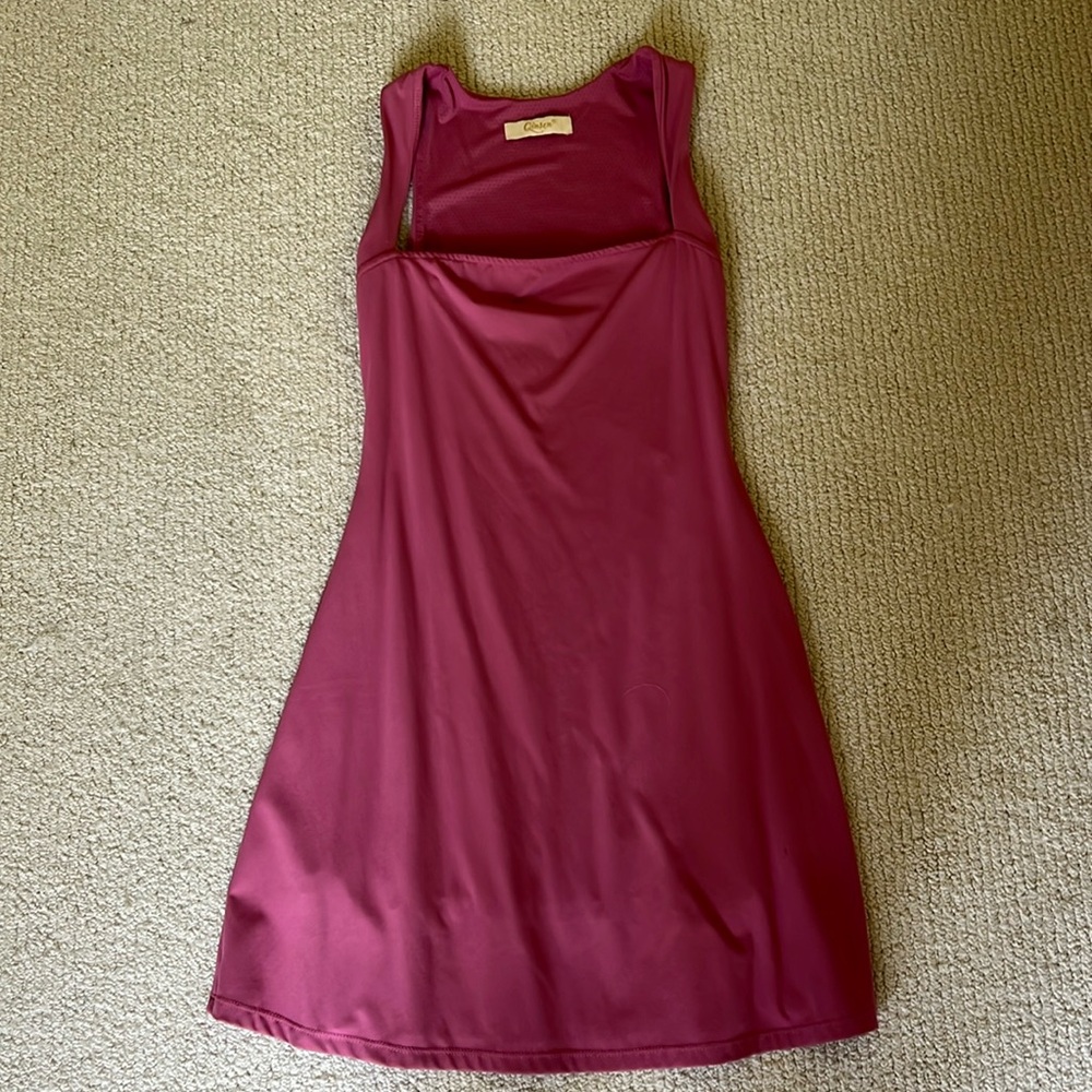 Qinsen Pink Athletic Sleeveless Dress